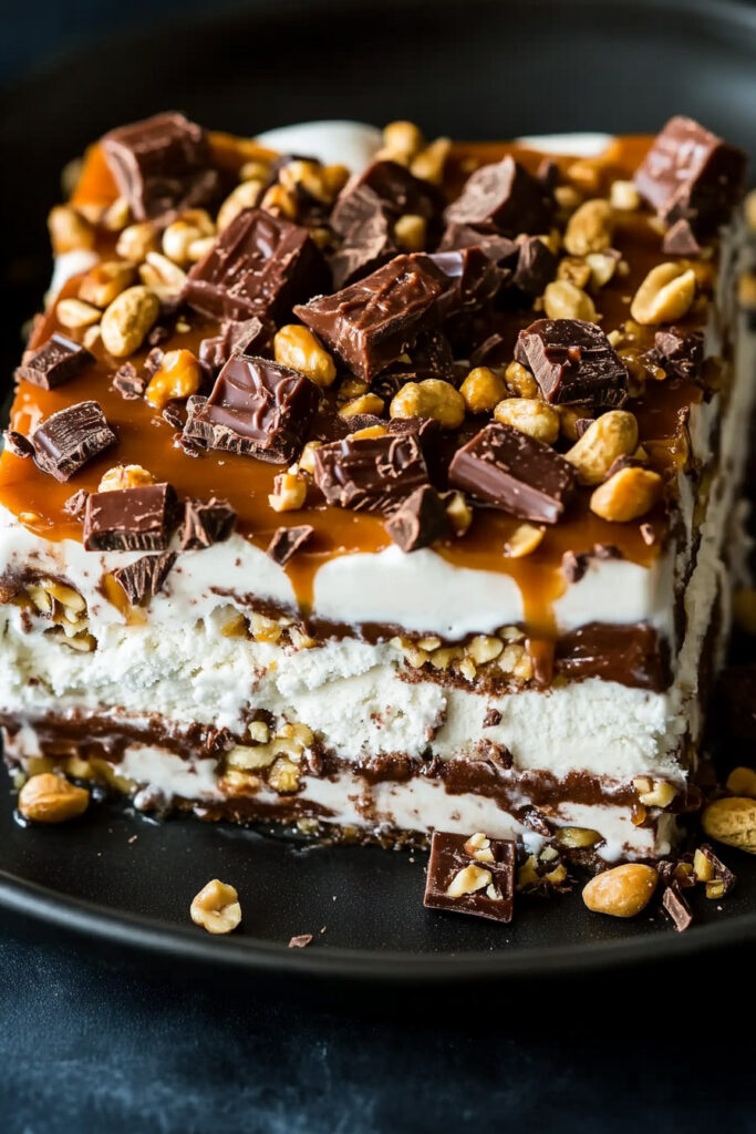 How to Serve Snickers Ice Cream Cake