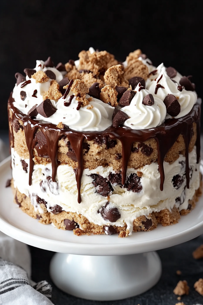 Instructions Chocolate Chip Cookie Ice Cream Cake