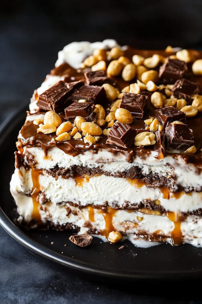 Instructions Snickers Ice Cream Cake