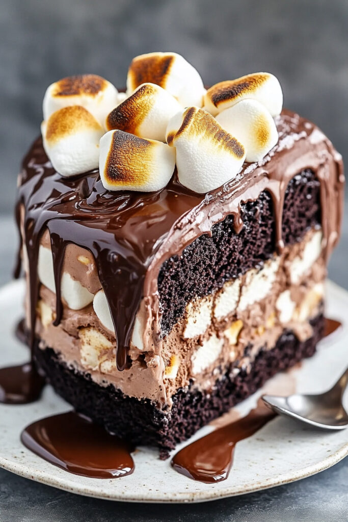 Instructions S'mores Ice Cream Cake