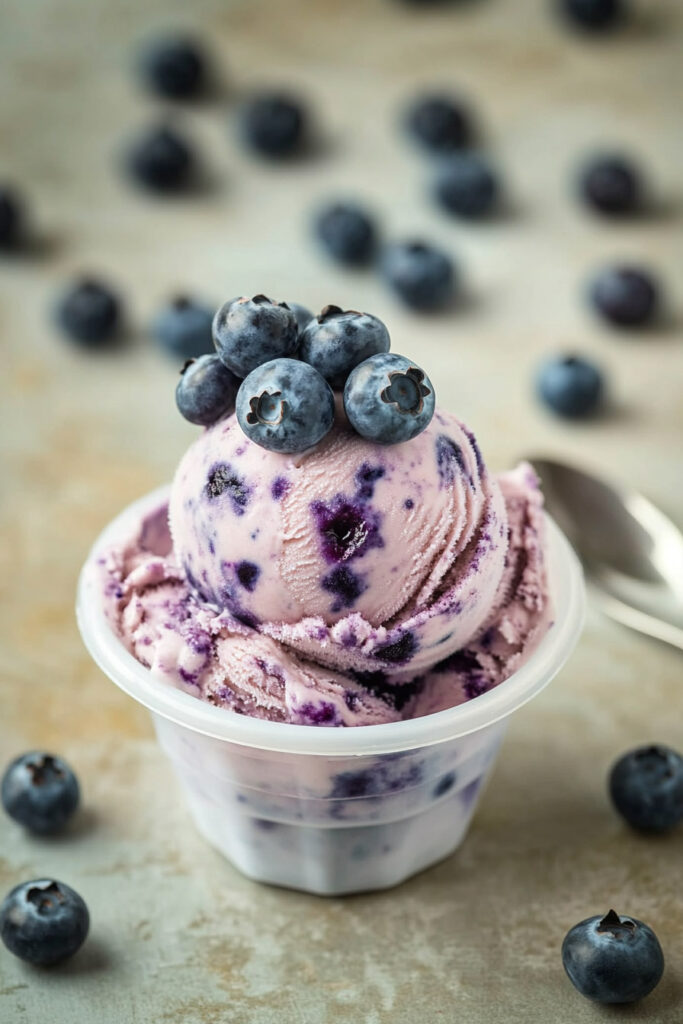 Making Blueberry Dog Ice Cream