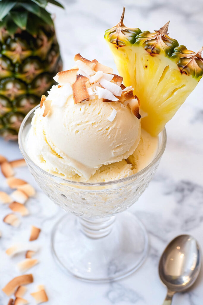 Make Ninja Creami Pina Colada Ice Cream