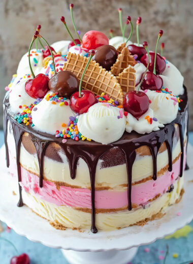 Neapolitan Ice Cream Cake