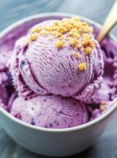 Ninja Creami Keto Blueberry Cheesecake Ice Cream