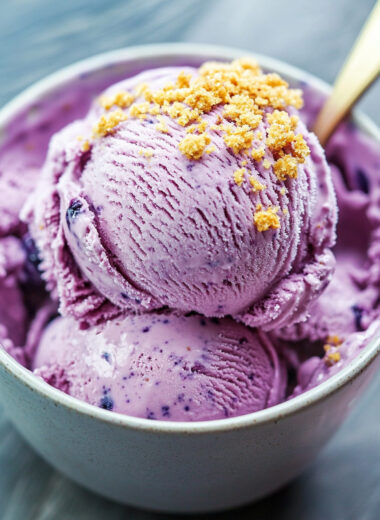 Ninja Creami Keto Blueberry Cheesecake Ice Cream