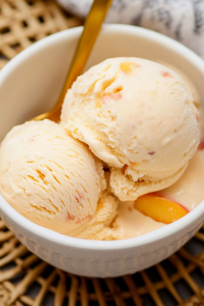 Ninja Creami Peaches and Cream Ice Cream