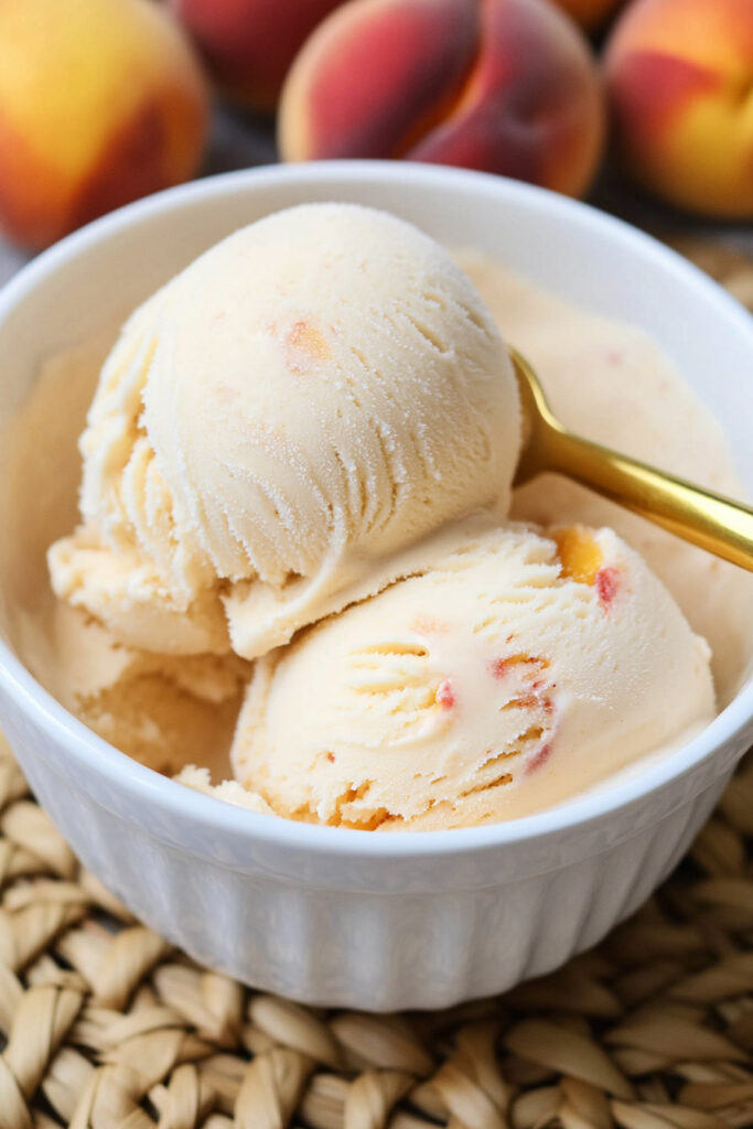 Ninja Creami Peaches and Cream Ice Cream Recipe 