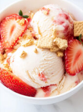 Ninja Creami Strawberry Cheesecake Cottage Cheese Protein Ice Cream