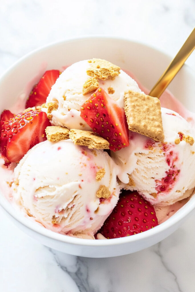 Ninja Creami Strawberry Cheesecake Protein Ice Cream Recipe