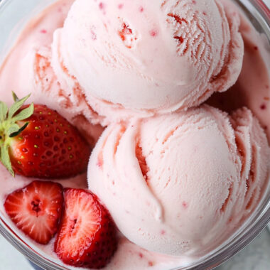 Ninja Creami Strawberry Cottage Cheese Ice Cream