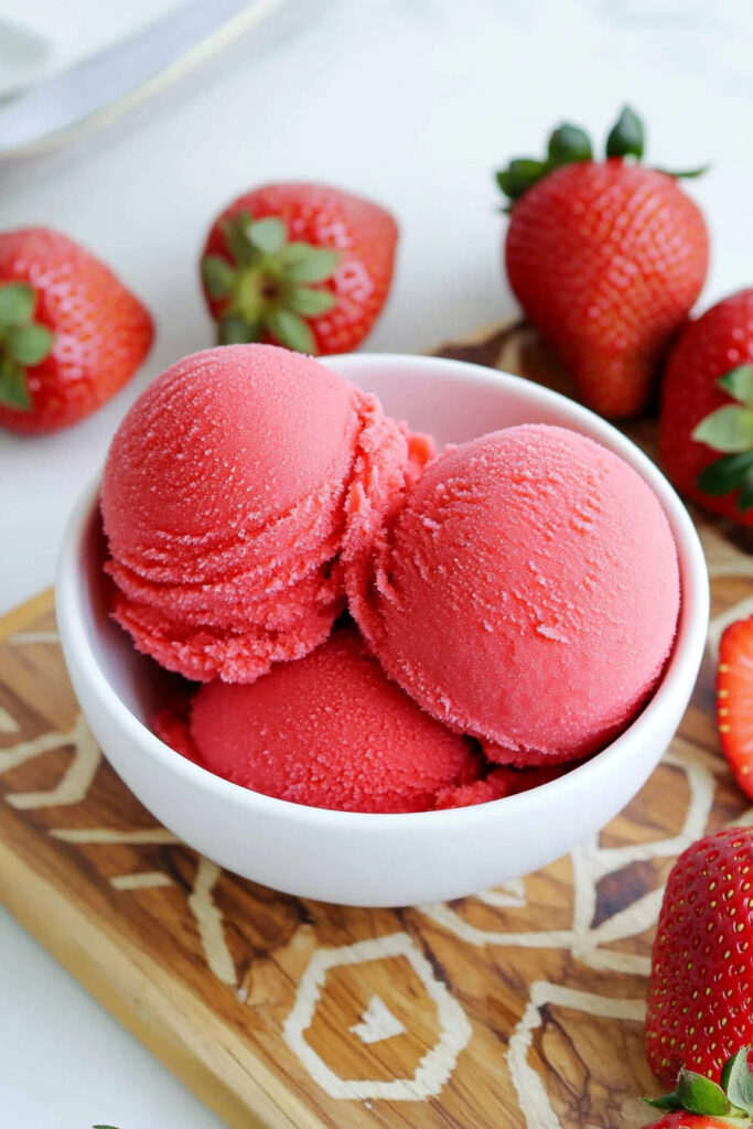 Ninja Creami Strawberry Sorbet