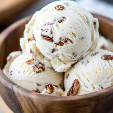 No Churn Butter Pecan Ice Cream