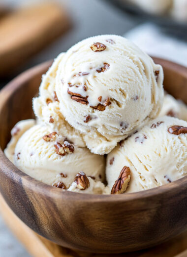 No Churn Butter Pecan Ice Cream