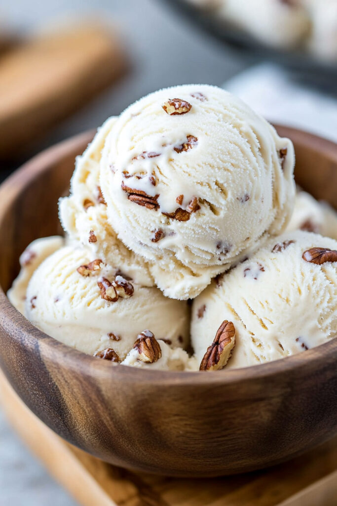 No Churn Butter Pecan Ice Cream