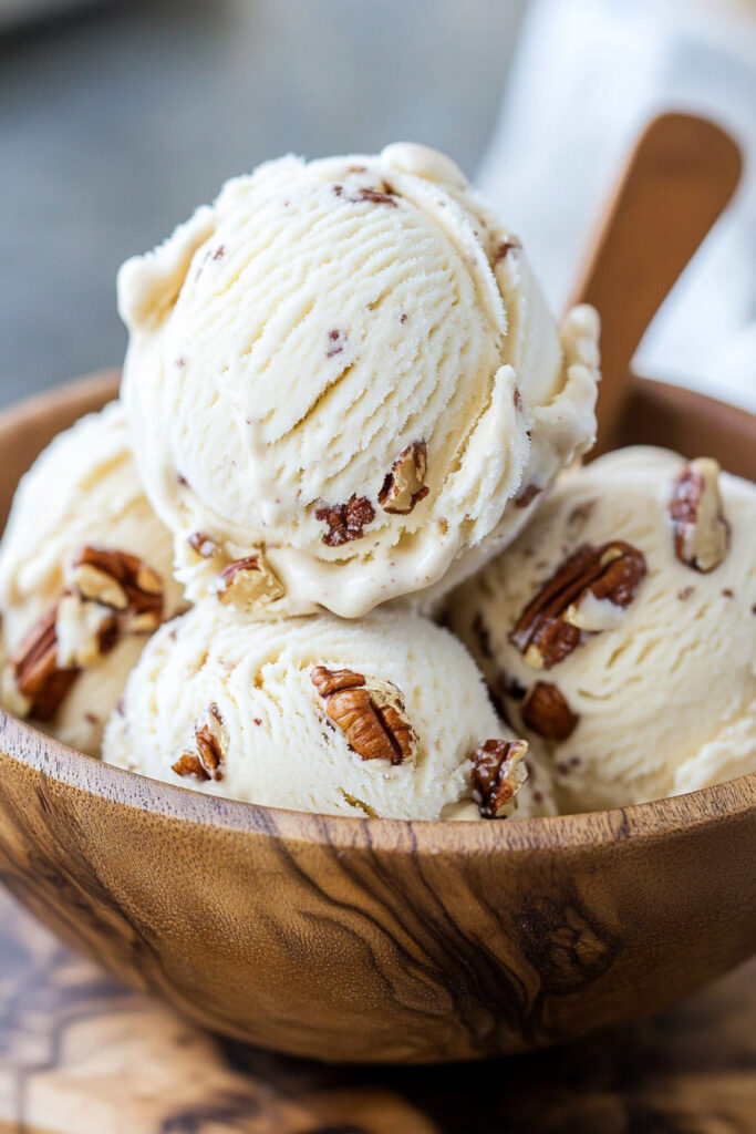 No Churn Butter Pecan Ice Cream Recipe