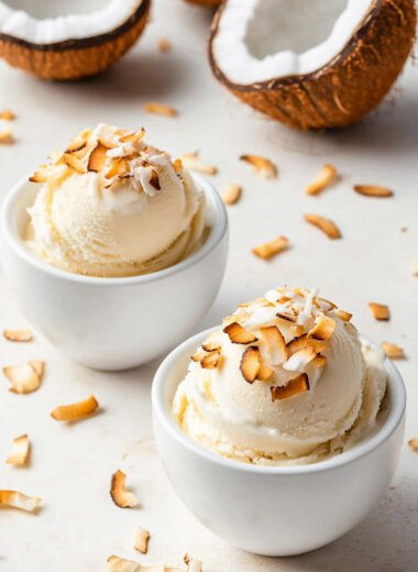 No Churn Coconut Ice Cream