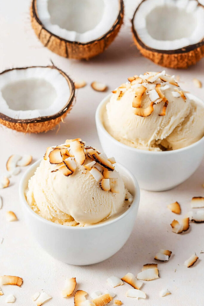 No Churn Coconut Ice Cream Recipe