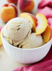 No Churn Peach Ice Cream