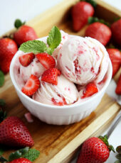 No Churn Strawberry Ice Cream