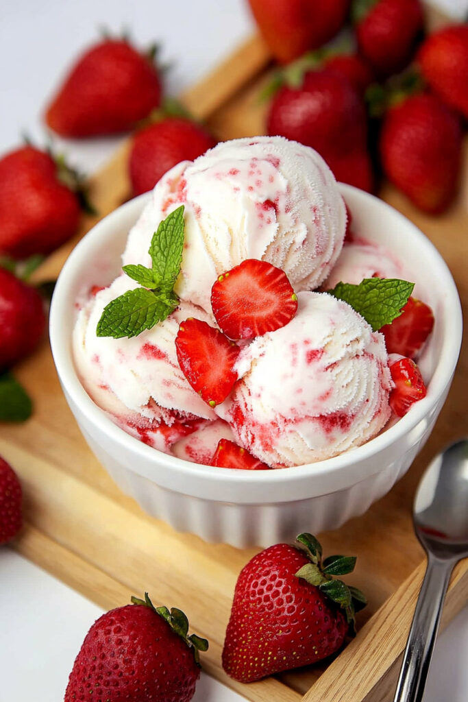 No-Churn Strawberry Ice Cream Recipe