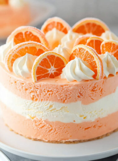 Orange Creamsicle Ice Cream Cake