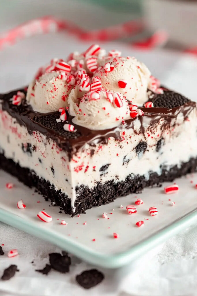 Peppermint Oreo Ice Cream Cake Recipe