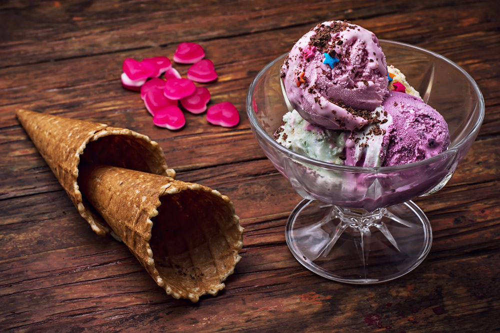 Prepare Rainbow Delight Ice Cream Sundae