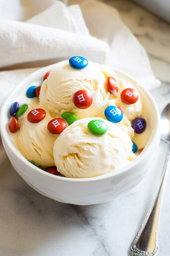 Process Ninja Creami M&M Ice Cream