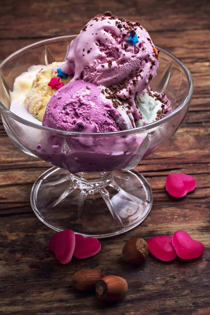 Rainbow Delight Ice Cream Sundae