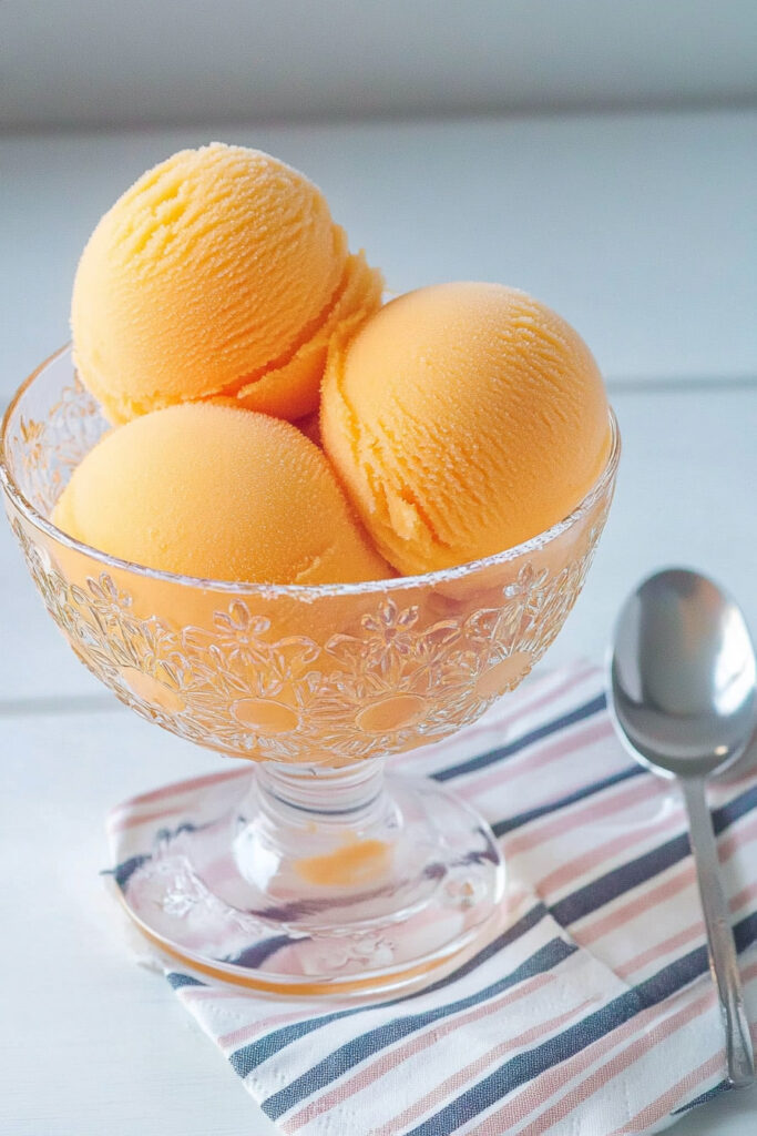 Serve Ninja Creami Orange Jell-O Sorbet