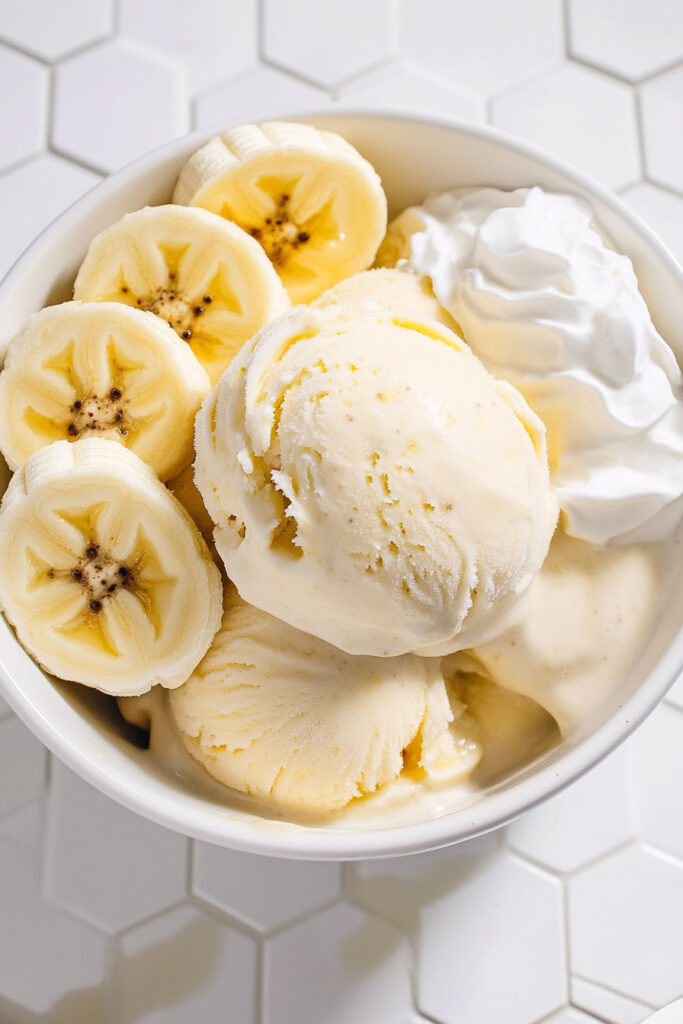 Serving Ninja Creami Banana Sweet Cream Ice Cream