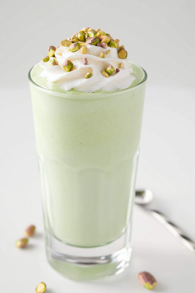 Serving Ninja Creami Pistachio Milkshake