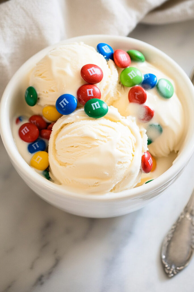 Serving Tips Ninja Creami M&M Ice Cream