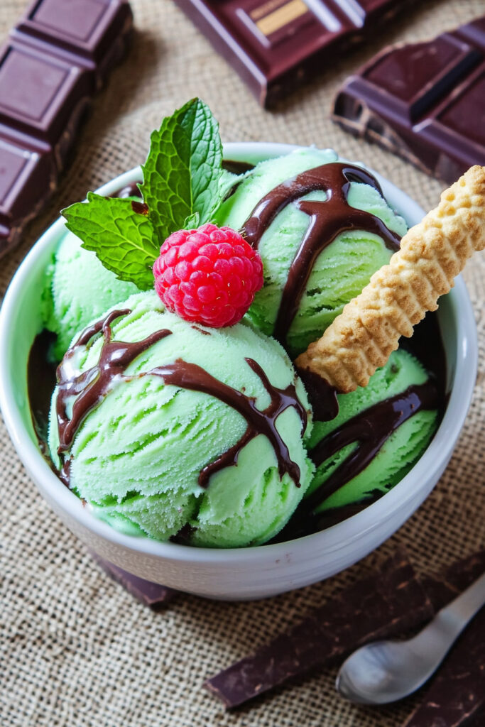 Serving  Tips Ninja Creami Mint Chocolate Chip Ice Cream