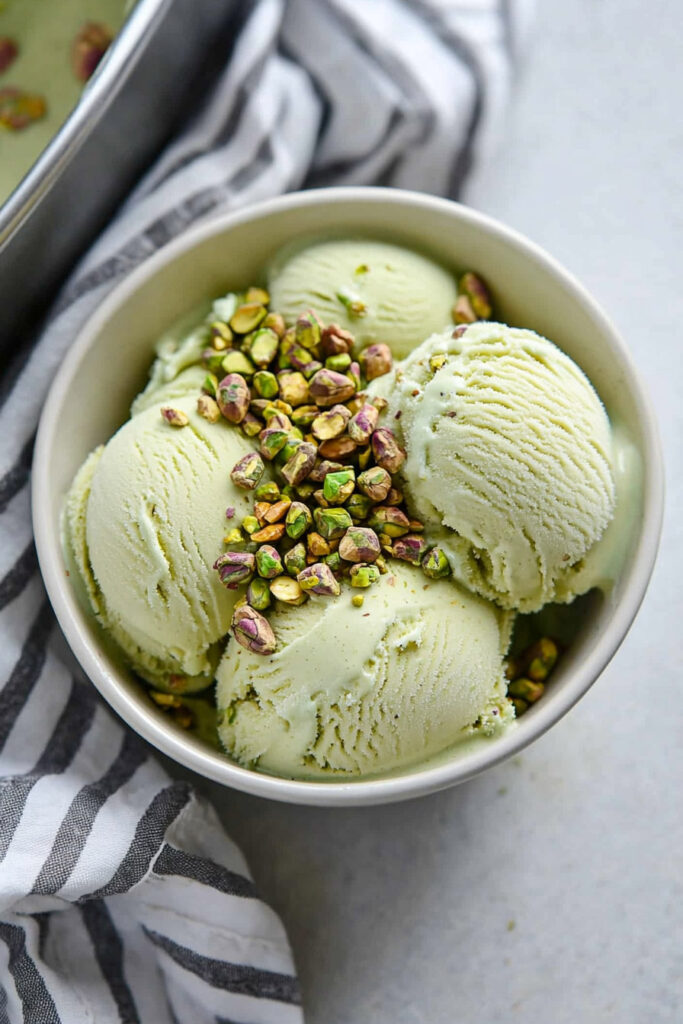 Serving Tips No Churn Pistachio Ice Cream