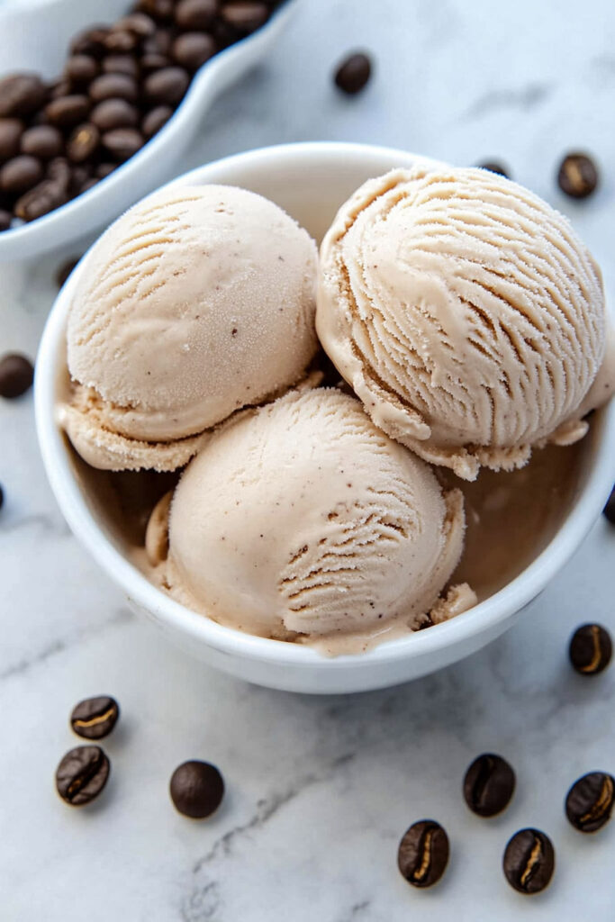 Serving Ninja Creami Keto Coffee Ice Cream