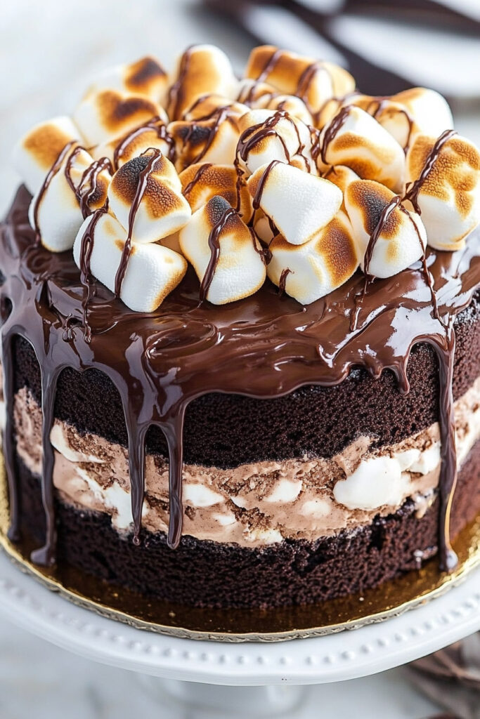 S'mores Ice Cream Cake