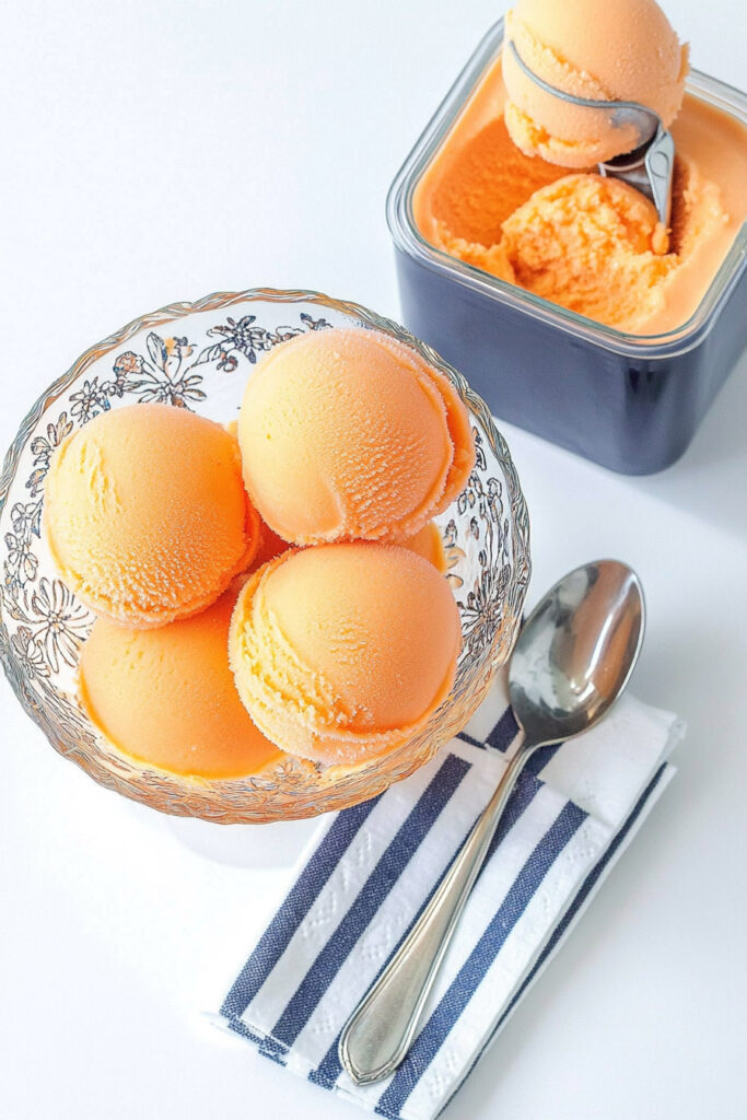 Storage Ninja Creami Orange Jell-O Sorbet