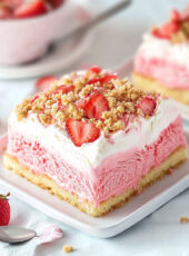 Strawberry Crunch Ice Cream Cake