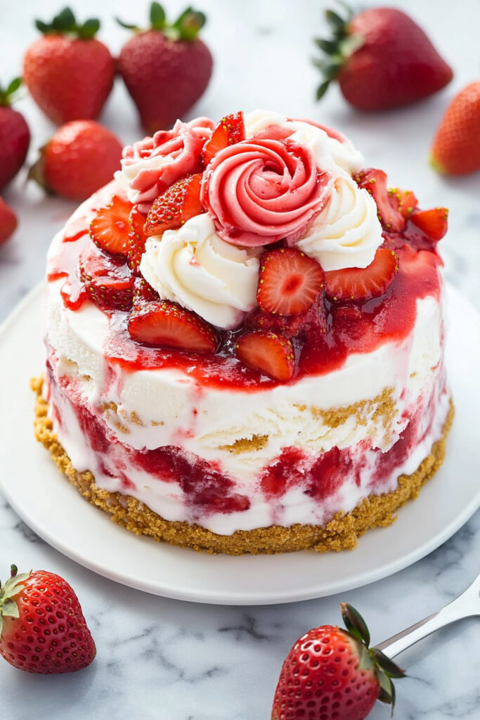 Strawberry Shortcake Ice Cream Cake Recipe