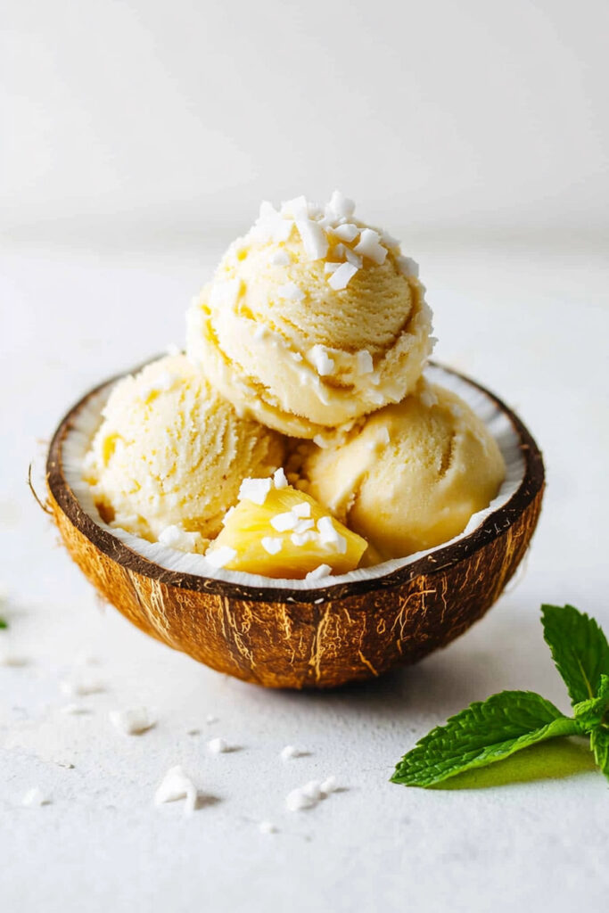 Variations Cuisinart Pineapple Coconut Ice Cream