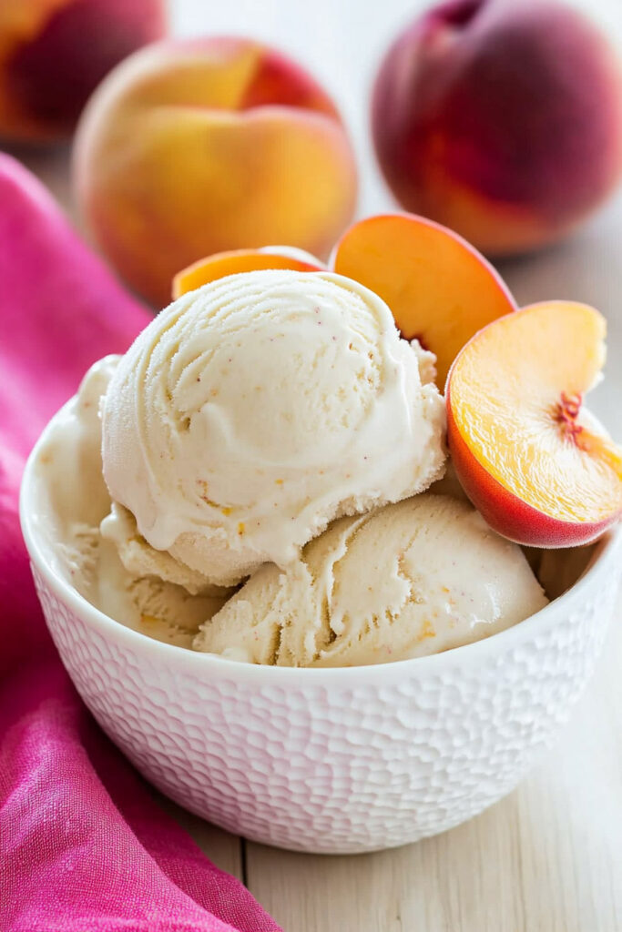 Variations No Churn Peach Ice Cream