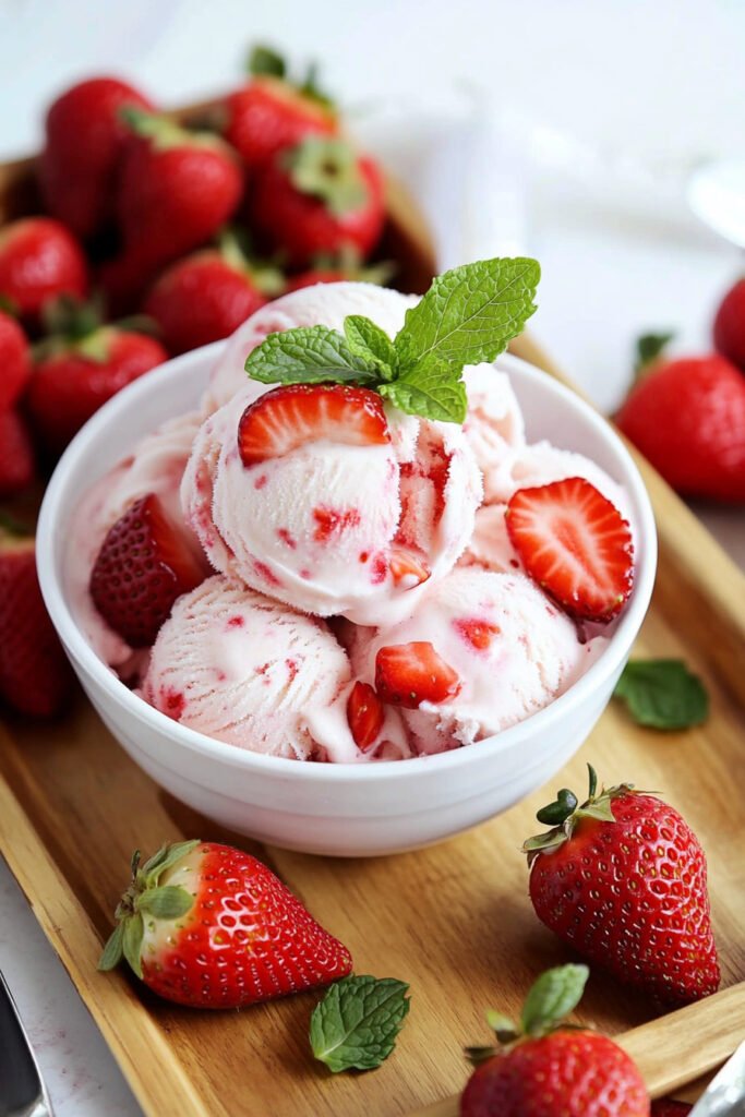 Variations No-Churn Strawberry Ice Cream