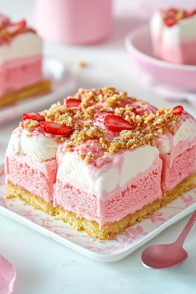 Variations Strawberry Crunch Ice Cream Cake