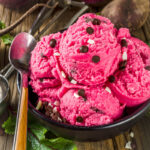 Vegan Beetroot Ice Cream with Chocolate Chips