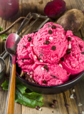 Vegan Beetroot Ice Cream with Chocolate Chips