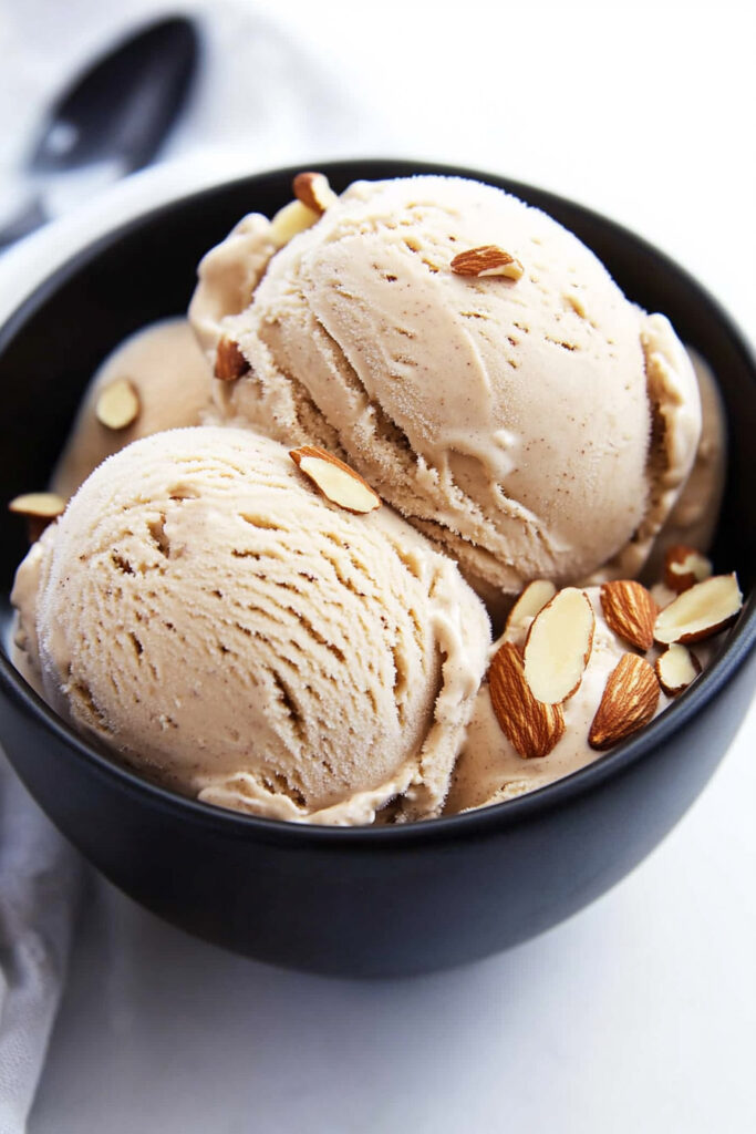 4-Ingredient Almond Butter Paleo Ice Cream