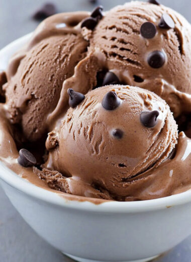 Homemade Chocolate Ice Cream with Coconut Milk