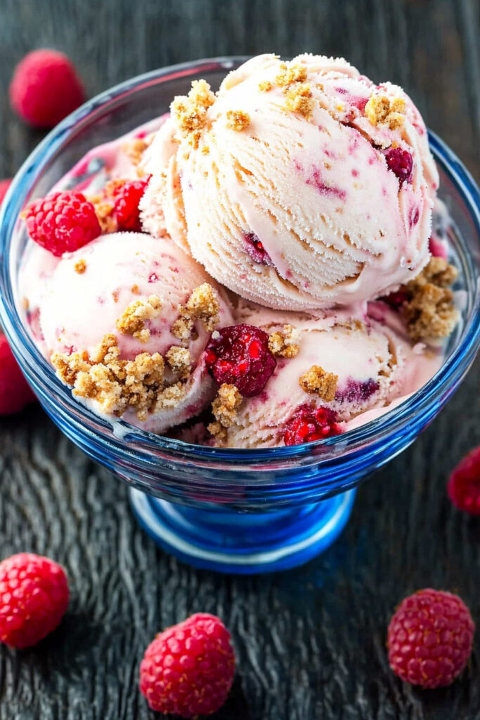 How to Serve Keto Raspberry Cottage Cheese Ice Cream