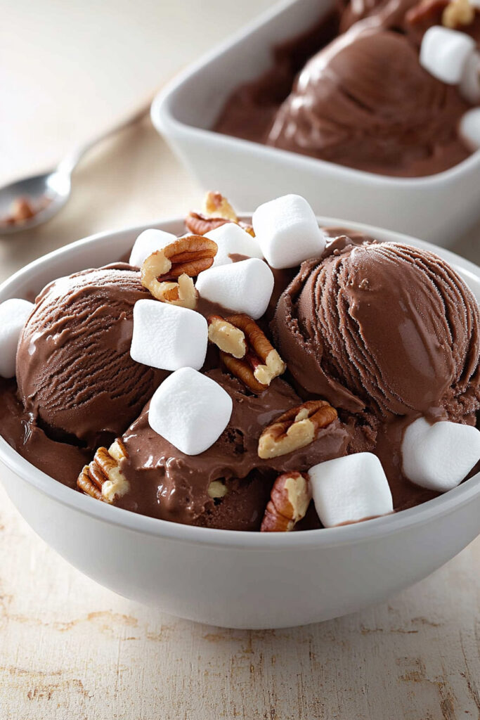 Keto Rocky Road Ice Cream